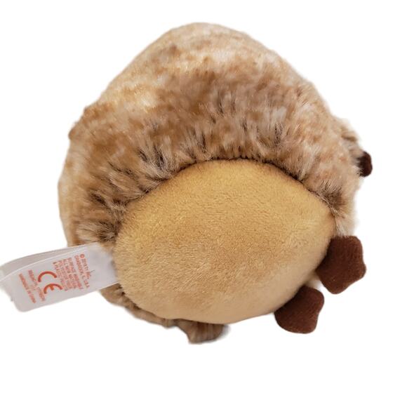 Ty Beanie Babies Ida the Brown and Tan Fuzzy Hedgehog Plush Stuffed Animal 7" - Picture 8 of 10
